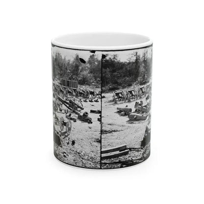 Broadway Landing, Appomattox River, Virginia. Park Of Artillery 001 (U.S. Civil War) White Coffee Mug 11oz - Go Mug Yourself