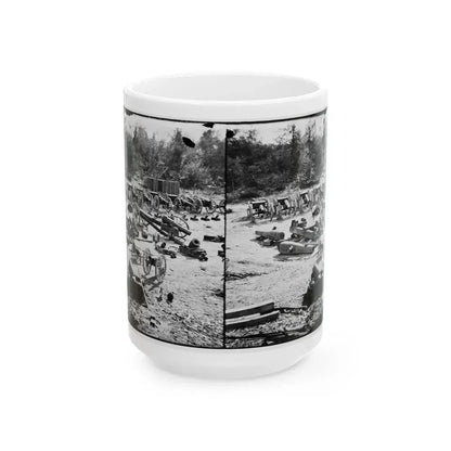 Broadway Landing, Appomattox River, Virginia. Park Of Artillery 001 (U.S. Civil War) White Coffee Mug 15oz - Go Mug Yourself