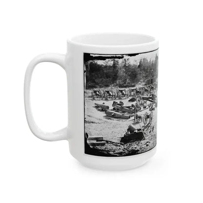 Broadway Landing, Appomattox River, Virginia. Park Of Artillery 001 (U.S. Civil War) White Coffee Mug - Go Mug Yourself
