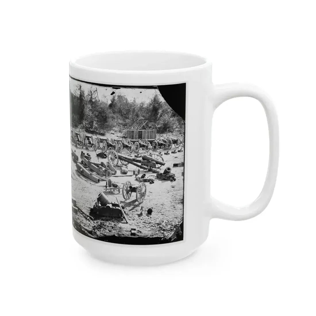 Broadway Landing, Appomattox River, Virginia. Park Of Artillery 001 (U.S. Civil War) White Coffee Mug - Go Mug Yourself