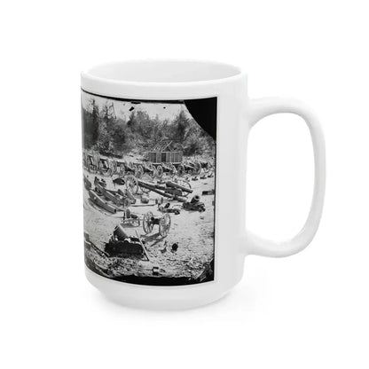 Broadway Landing, Appomattox River, Virginia. Park Of Artillery 001 (U.S. Civil War) White Coffee Mug - Go Mug Yourself