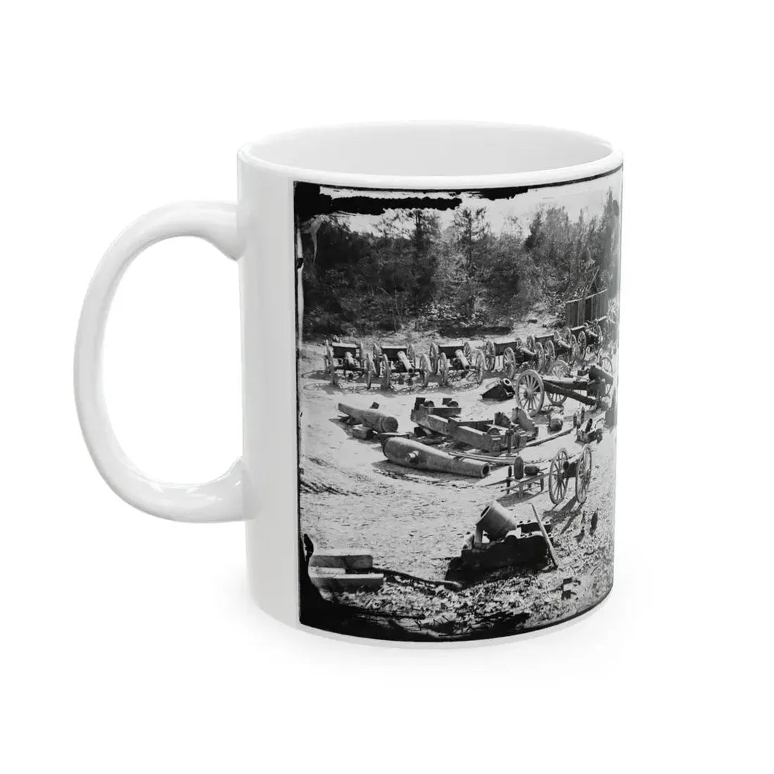 Broadway Landing, Appomattox River, Virginia. Park Of Artillery 001 (U.S. Civil War) White Coffee Mug - Go Mug Yourself