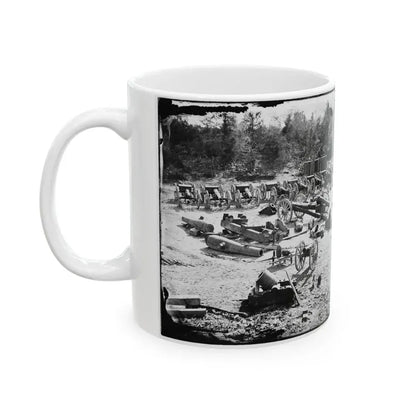 Broadway Landing, Appomattox River, Virginia. Park Of Artillery 001 (U.S. Civil War) White Coffee Mug - Go Mug Yourself