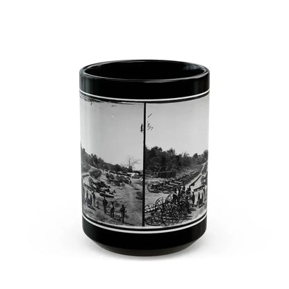 Broadway Landing, Appomattox River, Virginia. Park Of Artillery(2) (U.S. Civil War) Black Coffee Mug 15oz - Go Mug Yourself