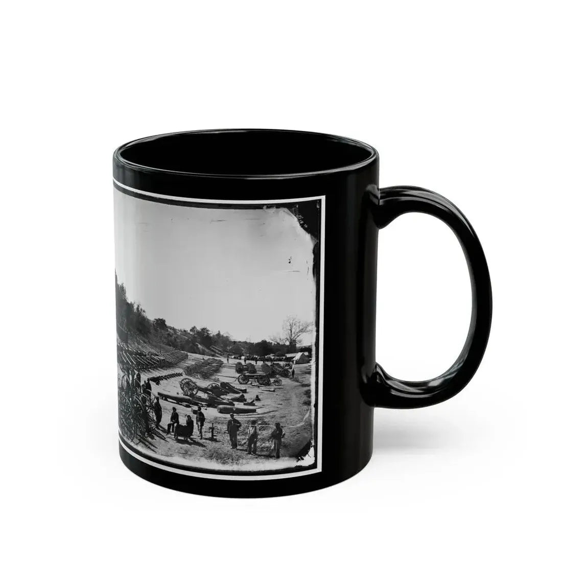 Broadway Landing, Appomattox River, Virginia. Park Of Artillery(2) (U.S. Civil War) Black Coffee Mug - Go Mug Yourself