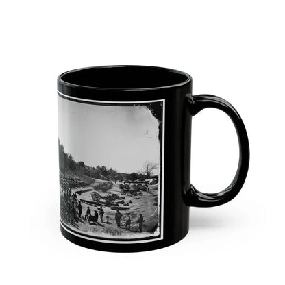 Broadway Landing, Appomattox River, Virginia. Park Of Artillery(2) (U.S. Civil War) Black Coffee Mug - Go Mug Yourself