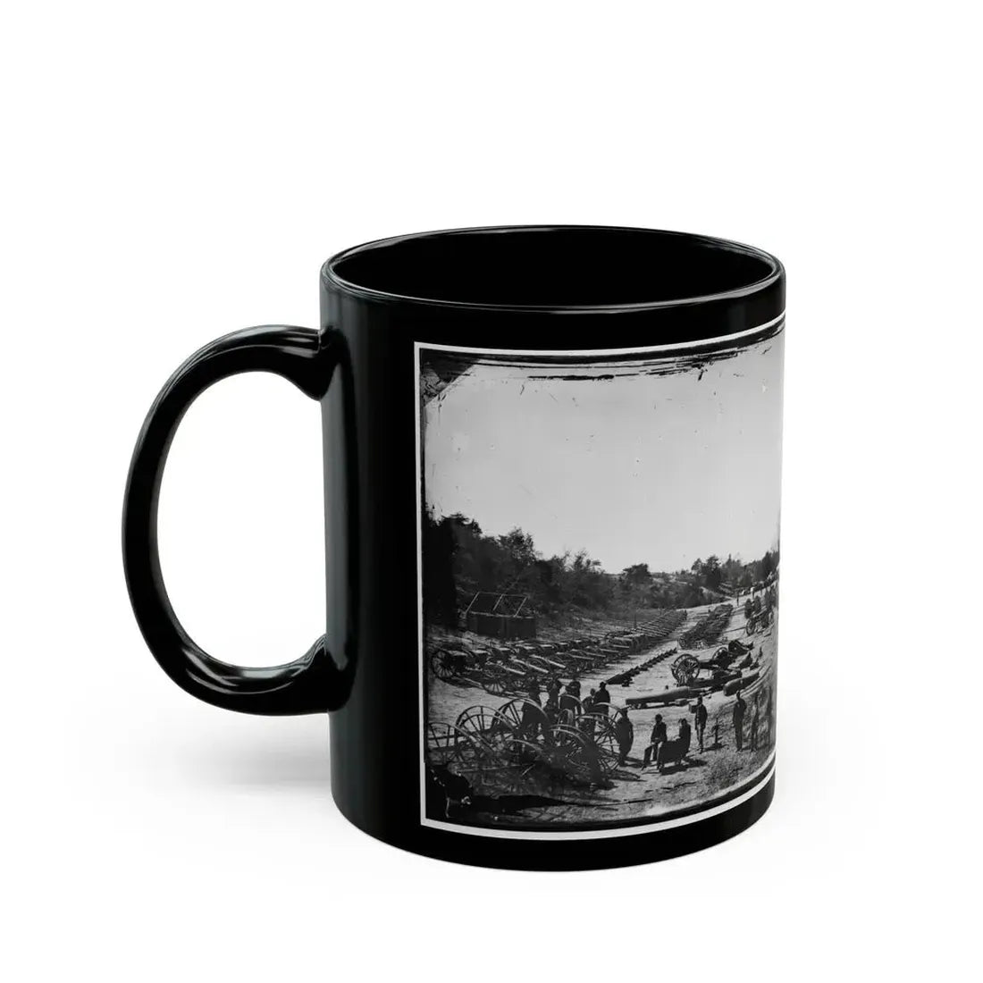 Broadway Landing, Appomattox River, Virginia. Park Of Artillery(2) (U.S. Civil War) Black Coffee Mug - Go Mug Yourself