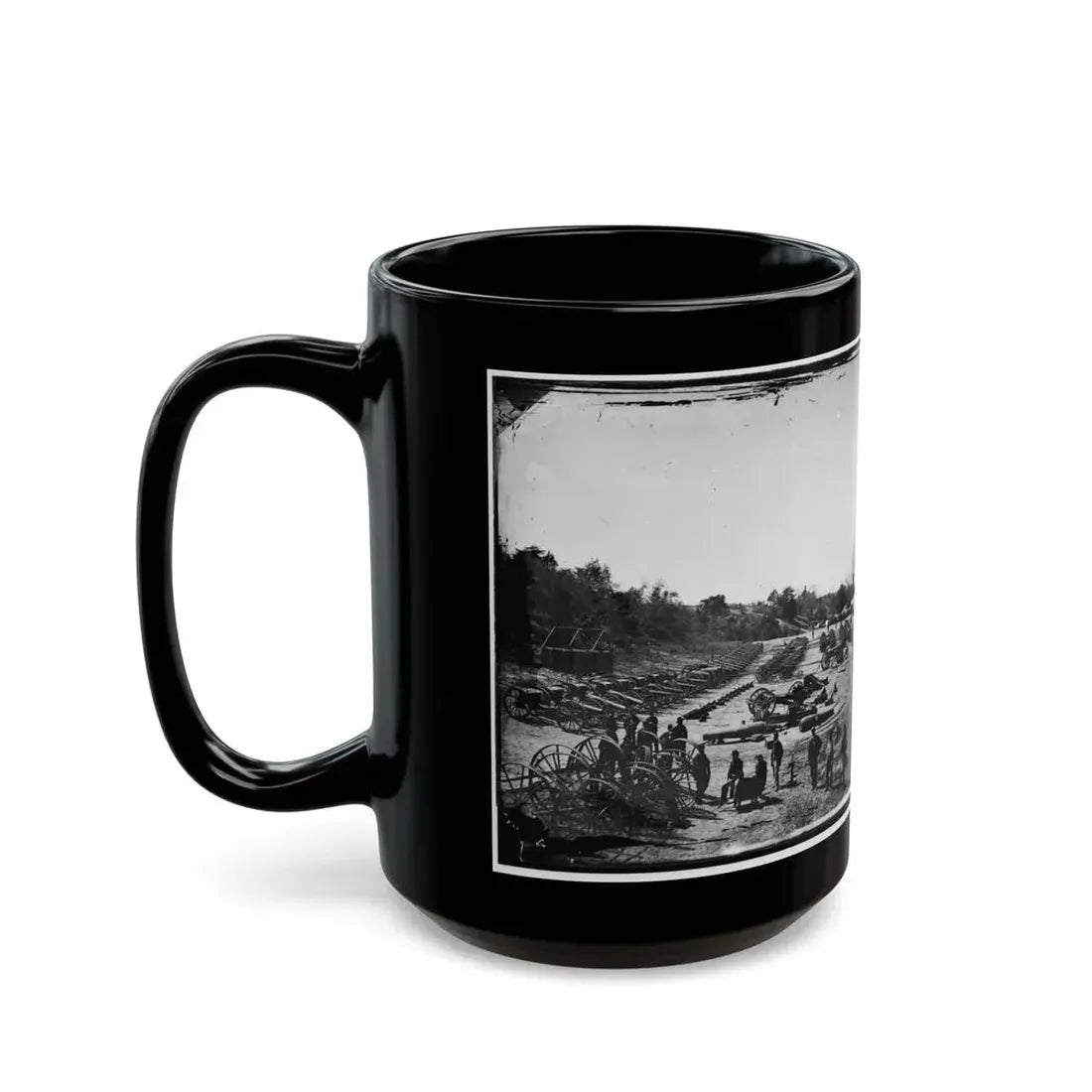 Broadway Landing, Appomattox River, Virginia. Park Of Artillery(2) (U.S. Civil War) Black Coffee Mug - Go Mug Yourself