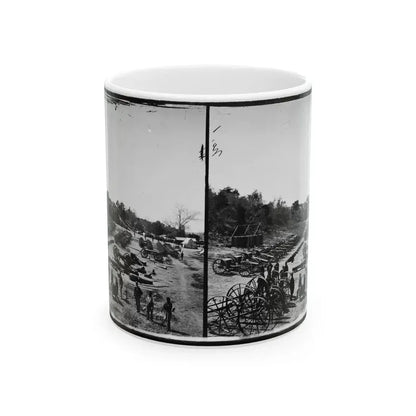 Broadway Landing, Appomattox River, Virginia. Park Of Artillery(2) (U.S. Civil War) White Coffee Mug 11oz - Go Mug Yourself