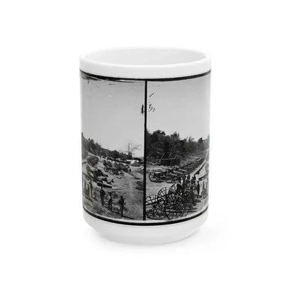 Broadway Landing, Appomattox River, Virginia. Park Of Artillery(2) (U.S. Civil War) White Coffee Mug 15oz - Go Mug Yourself