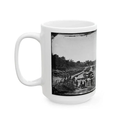 Broadway Landing, Appomattox River, Virginia. Park Of Artillery(2) (U.S. Civil War) White Coffee Mug - Go Mug Yourself
