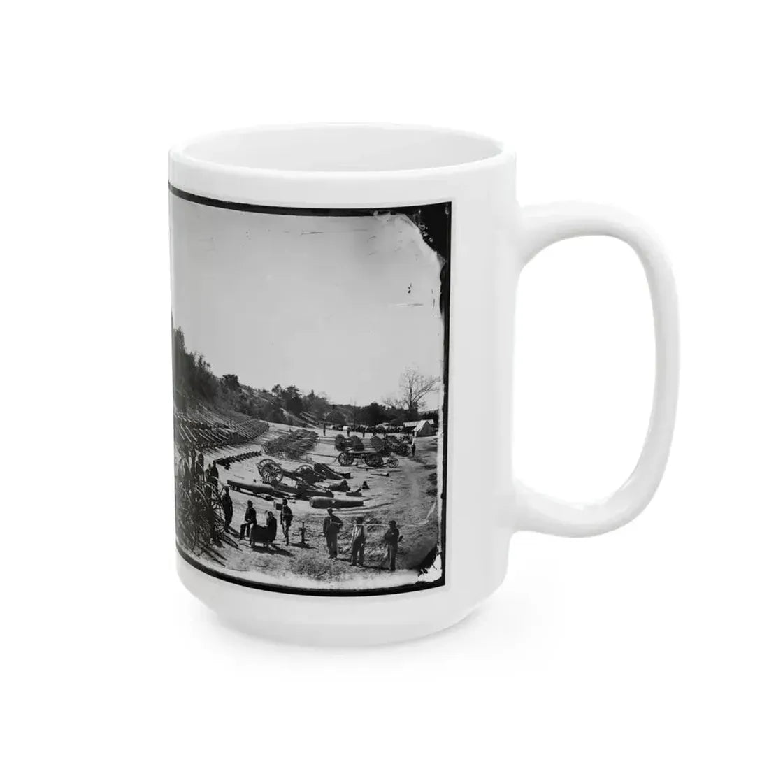 Broadway Landing, Appomattox River, Virginia. Park Of Artillery(2) (U.S. Civil War) White Coffee Mug - Go Mug Yourself