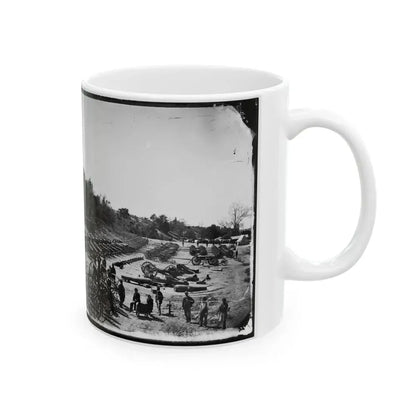 Broadway Landing, Appomattox River, Virginia. Park Of Artillery(2) (U.S. Civil War) White Coffee Mug - Go Mug Yourself