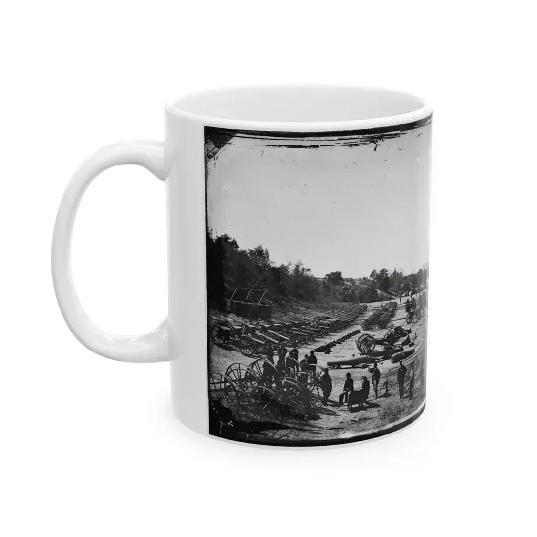 Broadway Landing, Appomattox River, Virginia. Park Of Artillery(2) (U.S. Civil War) White Coffee Mug - Go Mug Yourself