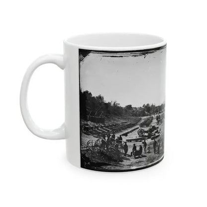 Broadway Landing, Appomattox River, Virginia. Park Of Artillery(2) (U.S. Civil War) White Coffee Mug - Go Mug Yourself