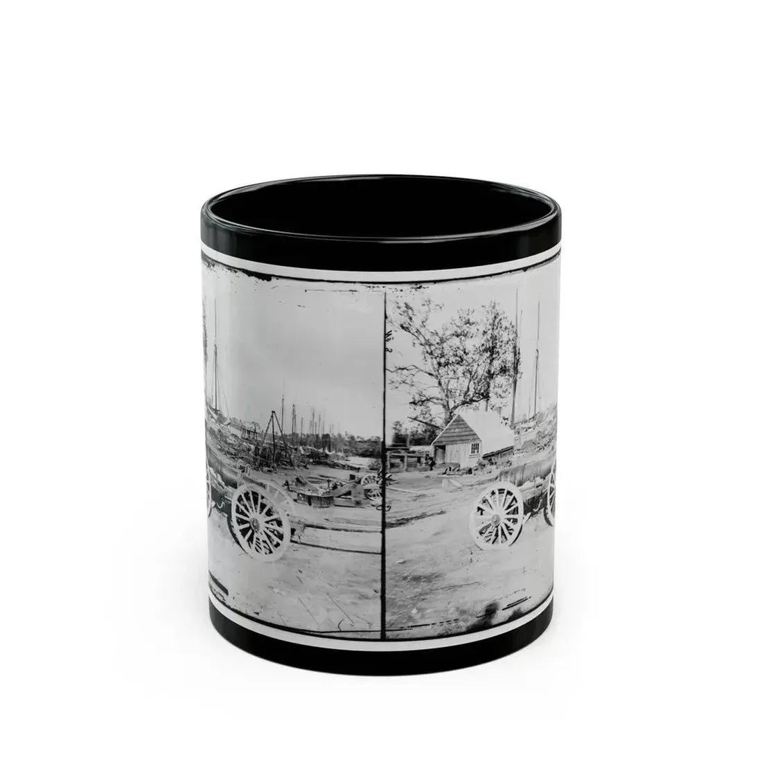 Broadway Landing, Appomattox River, Virginia. Park Of Artillery(3) (U.S. Civil War) Black Coffee Mug 11oz - Go Mug Yourself