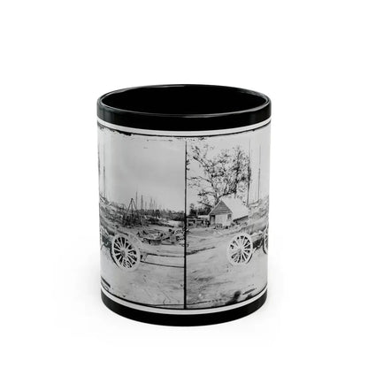 Broadway Landing, Appomattox River, Virginia. Park Of Artillery(3) (U.S. Civil War) Black Coffee Mug 11oz - Go Mug Yourself