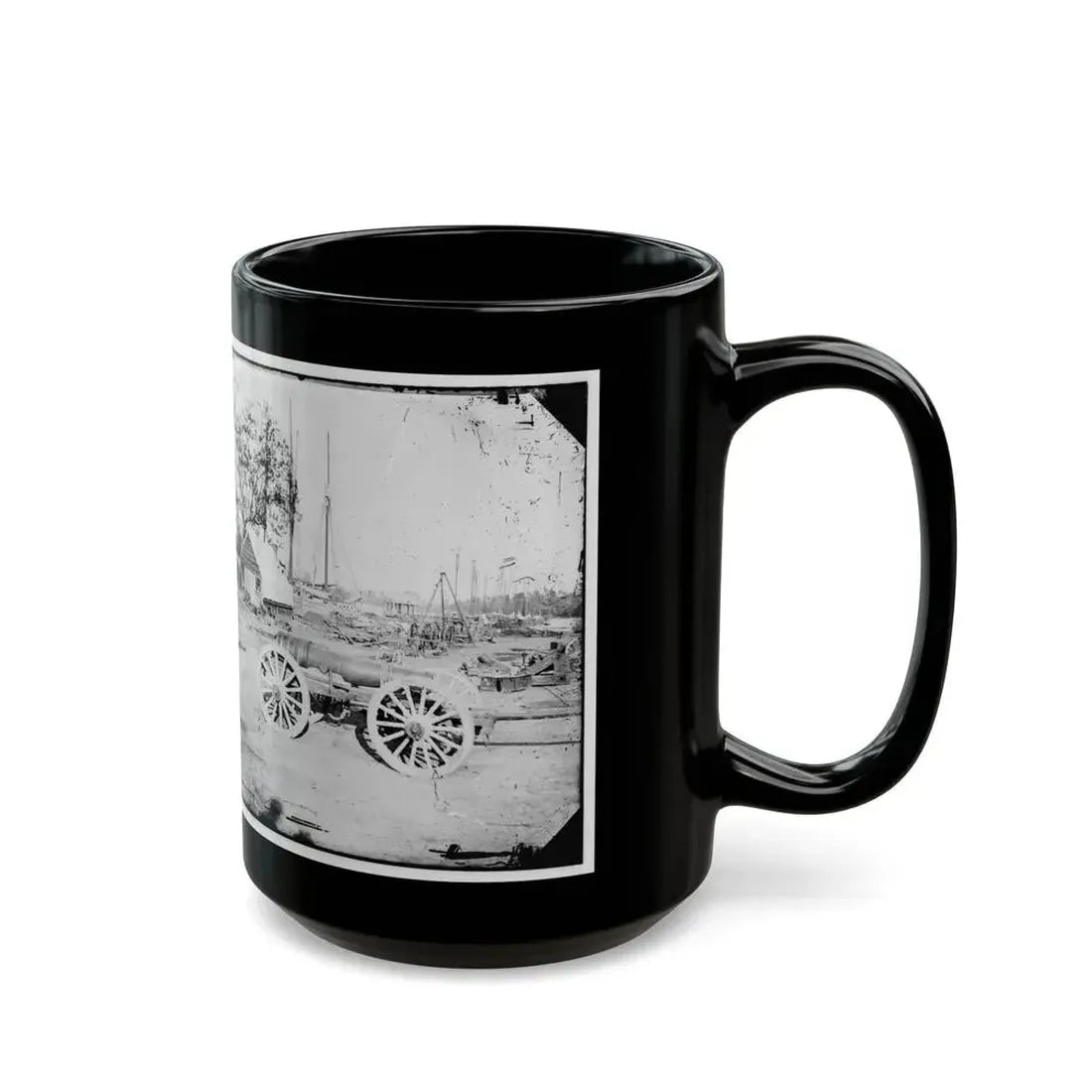 Broadway Landing, Appomattox River, Virginia. Park Of Artillery(3) (U.S. Civil War) Black Coffee Mug - Go Mug Yourself