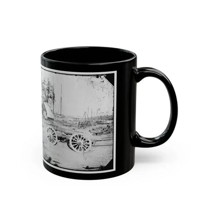 Broadway Landing, Appomattox River, Virginia. Park Of Artillery(3) (U.S. Civil War) Black Coffee Mug - Go Mug Yourself