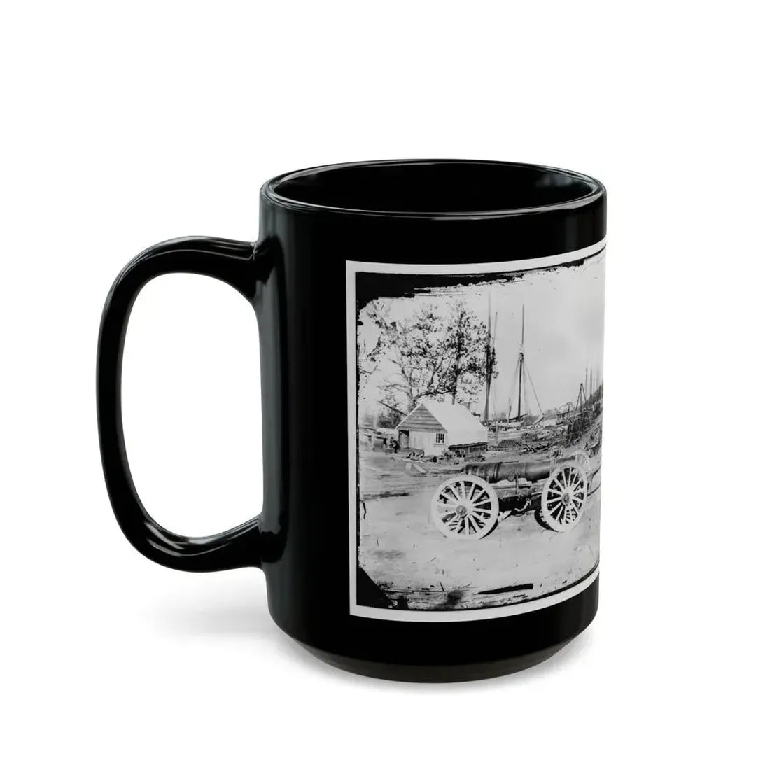 Broadway Landing, Appomattox River, Virginia. Park Of Artillery(3) (U.S. Civil War) Black Coffee Mug - Go Mug Yourself