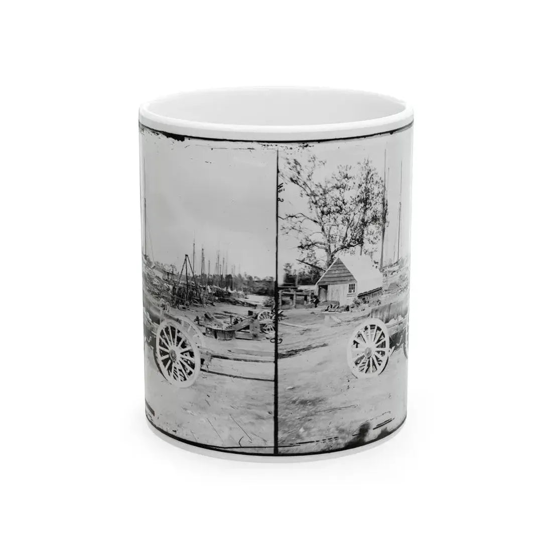 Broadway Landing, Appomattox River, Virginia. Park Of Artillery(3) (U.S. Civil War) White Coffee Mug 11oz - Go Mug Yourself