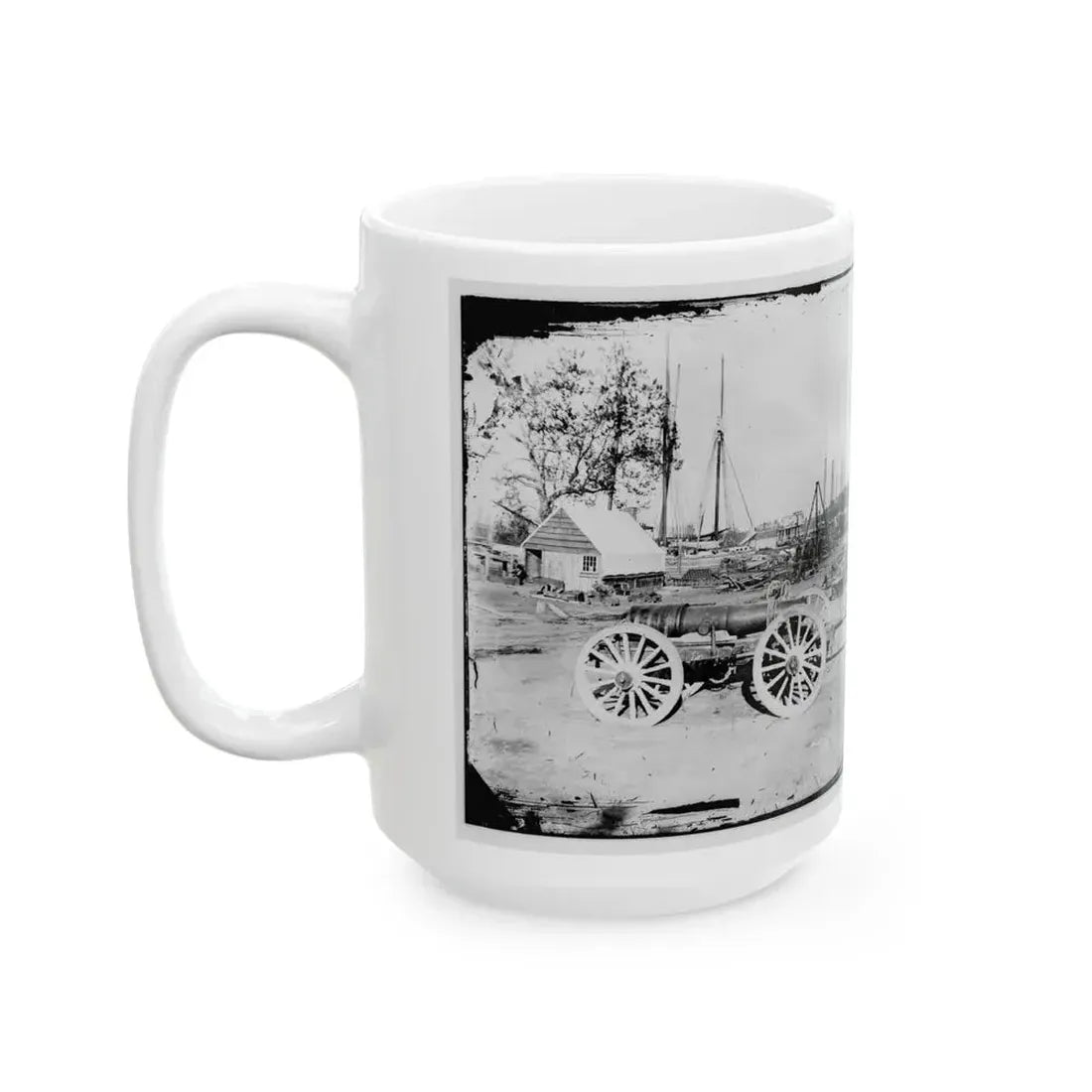 Broadway Landing, Appomattox River, Virginia. Park Of Artillery(3) (U.S. Civil War) White Coffee Mug - Go Mug Yourself