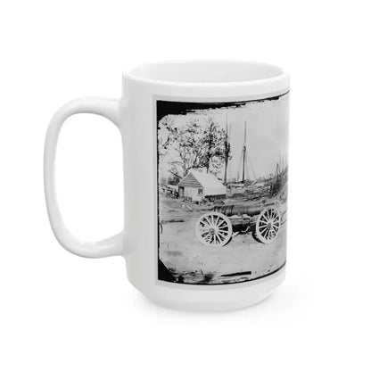 Broadway Landing, Appomattox River, Virginia. Park Of Artillery(3) (U.S. Civil War) White Coffee Mug - Go Mug Yourself