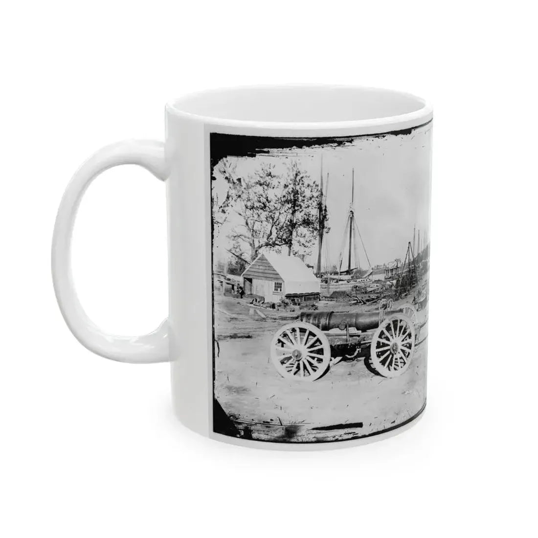Broadway Landing, Appomattox River, Virginia. Park Of Artillery(3) (U.S. Civil War) White Coffee Mug - Go Mug Yourself