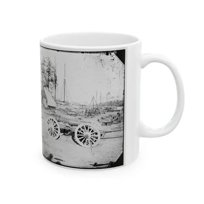 Broadway Landing, Appomattox River, Virginia. Park Of Artillery(3) (U.S. Civil War) White Coffee Mug - Go Mug Yourself