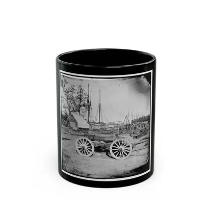 Broadway Landing, Appomattox River, Virginia. Park Of Artillery (U.S. Civil War) Black Coffee Mug 11oz - Go Mug Yourself