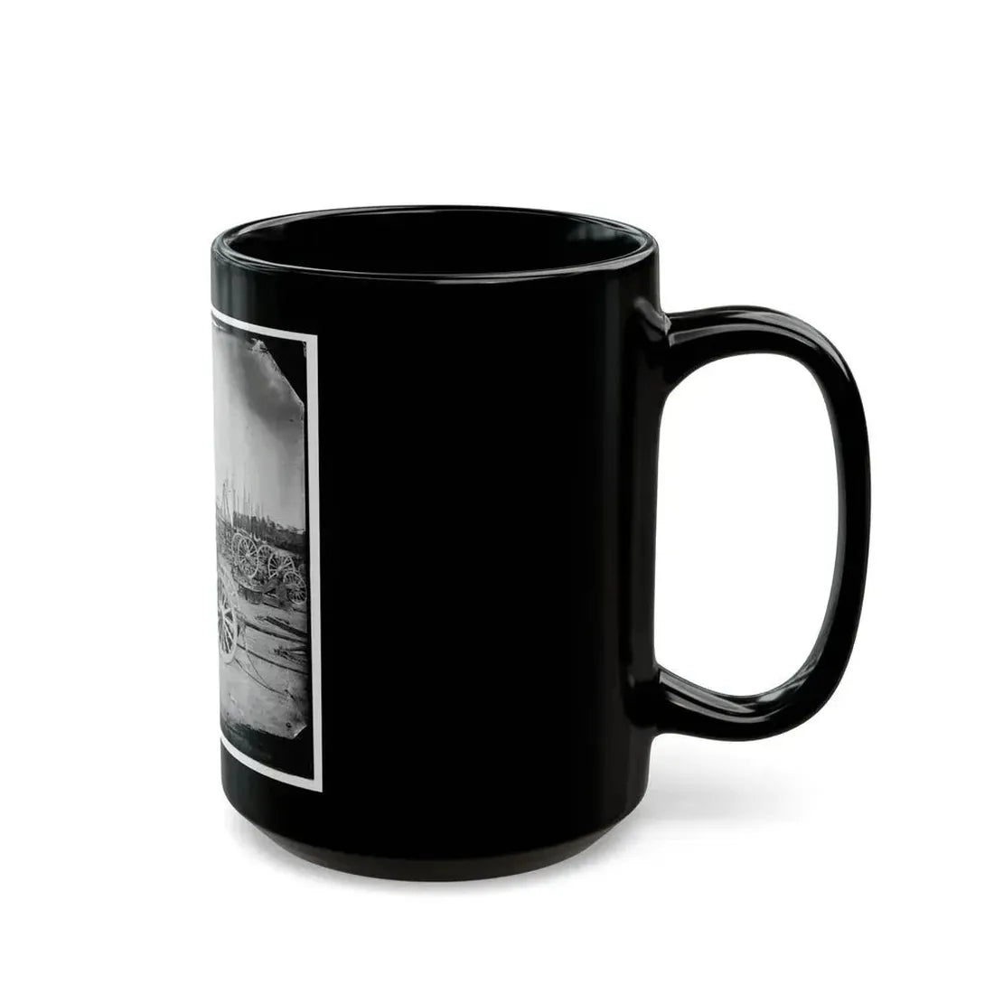 Broadway Landing, Appomattox River, Virginia. Park Of Artillery (U.S. Civil War) Black Coffee Mug - Go Mug Yourself