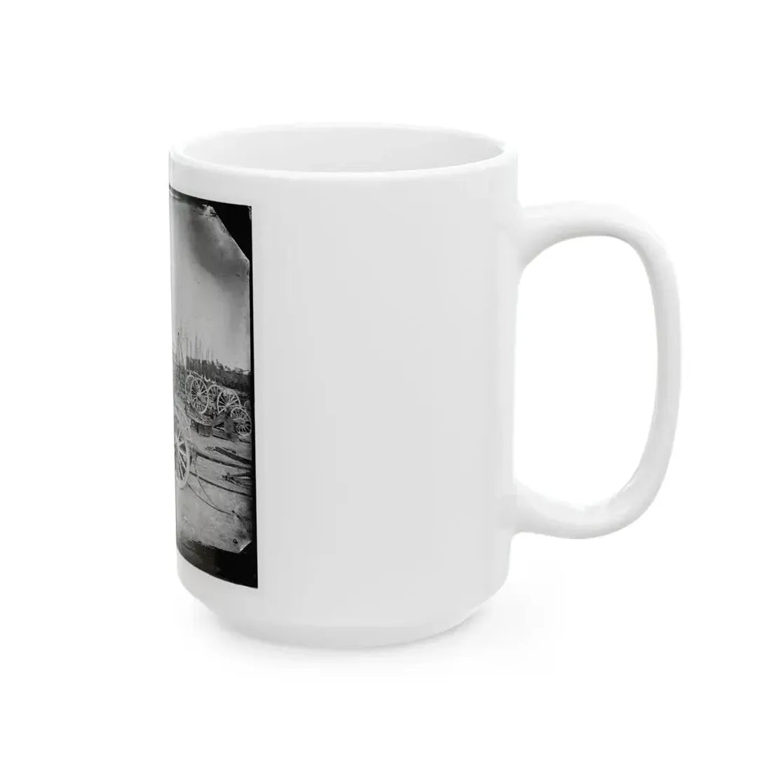 Broadway Landing, Appomattox River, Virginia. Park Of Artillery (U.S. Civil War) White Coffee Mug - Go Mug Yourself