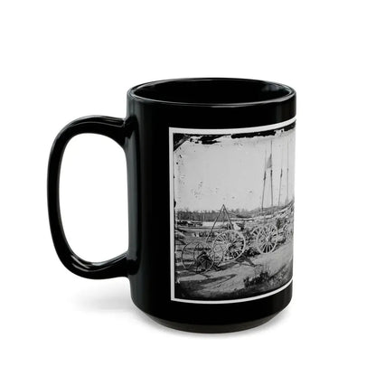 Broadway Landing, Appomattox River, Virginia. Supply Boats And Stores(2) (U.S. Civil War) Black Coffee Mug - Go Mug Yourself