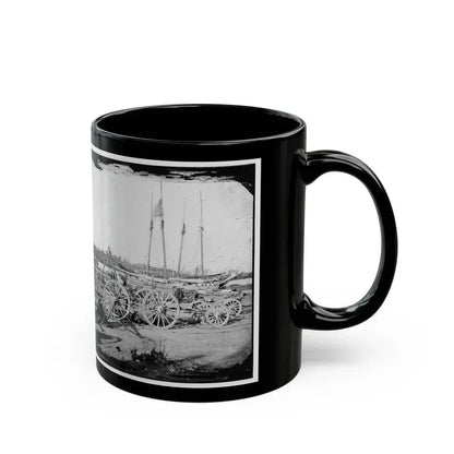 Broadway Landing, Appomattox River, Virginia. Supply Boats And Stores(2) (U.S. Civil War) Black Coffee Mug - Go Mug Yourself