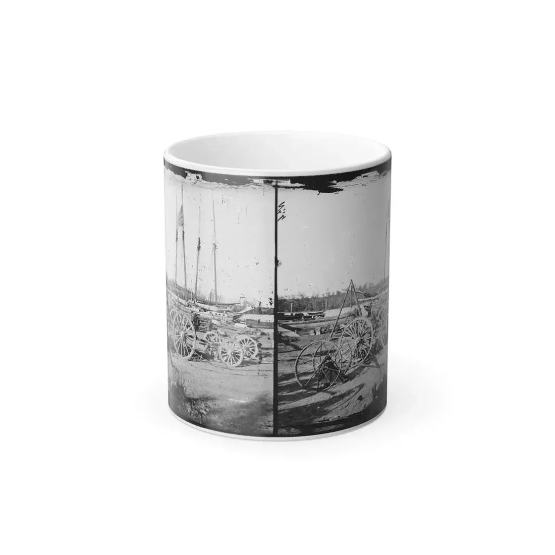 Broadway Landing, Appomattox River, Virginia. Supply Boats and Stores(2) (U.S. Civil War) Color Changing Coffee Mug 11oz Default Title 11oz - Go Mug Yourself