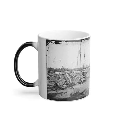 Broadway Landing, Appomattox River, Virginia. Supply Boats and Stores(2) (U.S. Civil War) Color Changing Coffee Mug 11oz - Go Mug Yourself