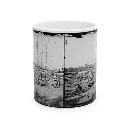 Broadway Landing, Appomattox River, Virginia. Supply Boats And Stores(2) (U.S. Civil War) White Coffee Mug 11oz - Go Mug Yourself