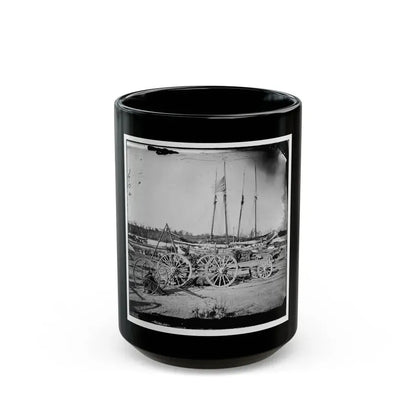 Broadway Landing, Appomattox River, Virginia. Supply Boats And Stores (U.S. Civil War) Black Coffee Mug 15oz - Go Mug Yourself