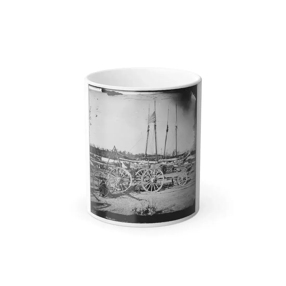Broadway Landing, Appomattox River, Virginia. Supply Boats and Stores (U.S. Civil War) Color Changing Coffee Mug 11oz Default Title 11oz - Go Mug Yourself