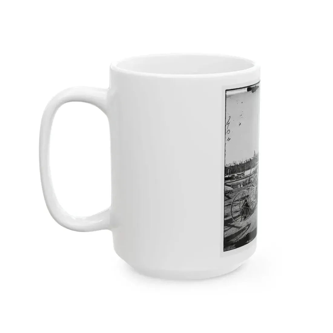 Broadway Landing, Appomattox River, Virginia. Supply Boats And Stores (U.S. Civil War) White Coffee Mug - Go Mug Yourself