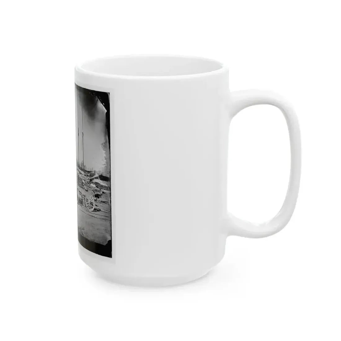 Broadway Landing, Appomattox River, Virginia. Supply Boats And Stores (U.S. Civil War) White Coffee Mug - Go Mug Yourself