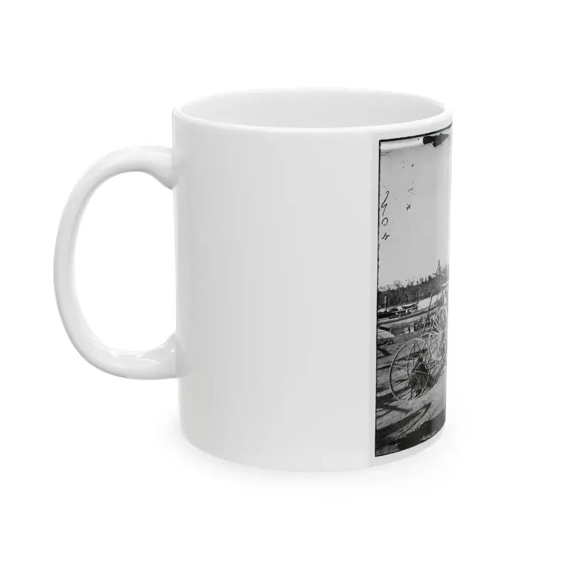 Broadway Landing, Appomattox River, Virginia. Supply Boats And Stores (U.S. Civil War) White Coffee Mug - Go Mug Yourself