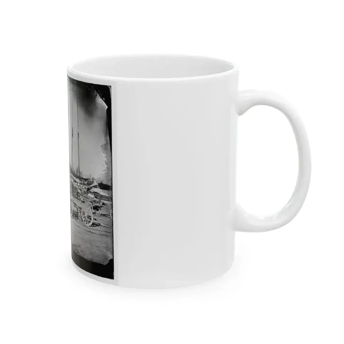 Broadway Landing, Appomattox River, Virginia. Supply Boats And Stores (U.S. Civil War) White Coffee Mug - Go Mug Yourself
