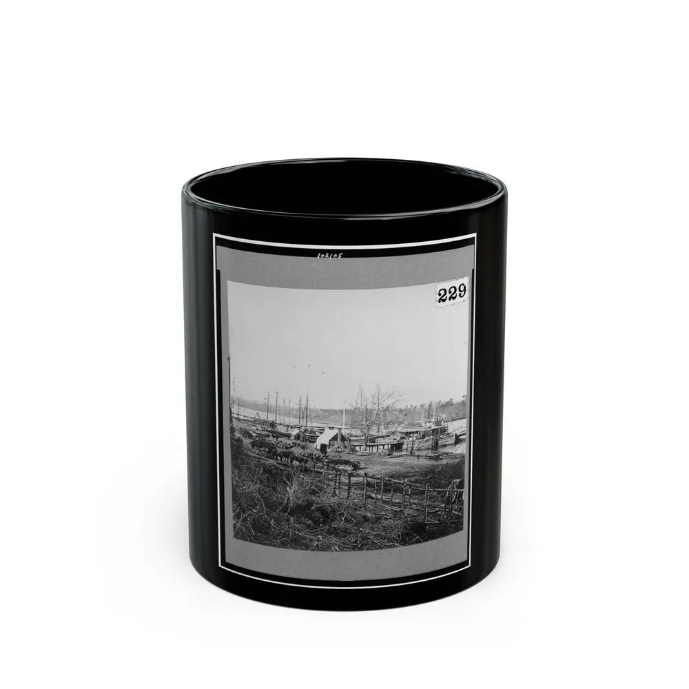 Broadway Landing, Appomattox River, Virginia (U.S. Civil War) Black Coffee Mug-11oz-Go Mug Yourself