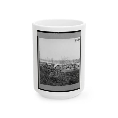 Broadway Landing, Appomattox River, Virginia (U.S. Civil War) White Coffee Mug-15oz-Go Mug Yourself