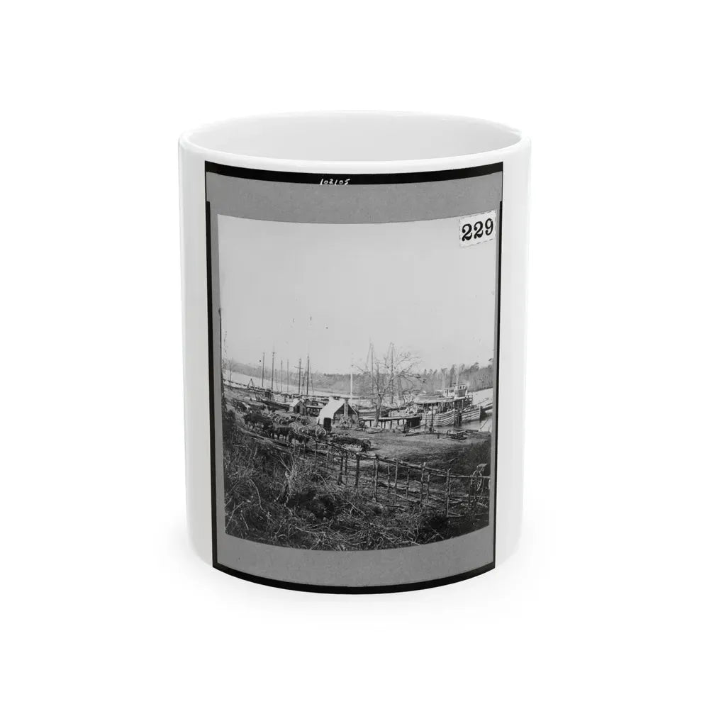Broadway Landing, Appomattox River, Virginia (U.S. Civil War) White Coffee Mug 11oz - Go Mug Yourself