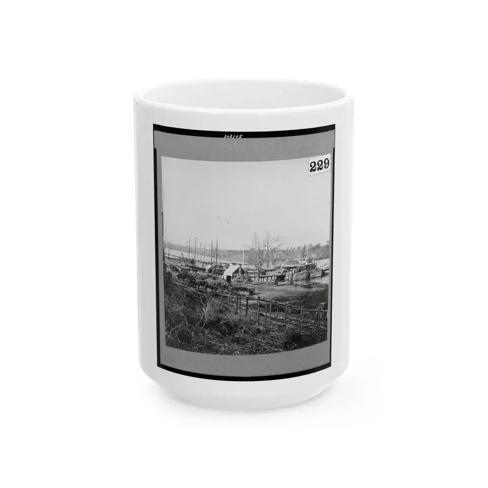 Broadway Landing, Appomattox River, Virginia (U.S. Civil War) White Coffee Mug 15oz - Go Mug Yourself