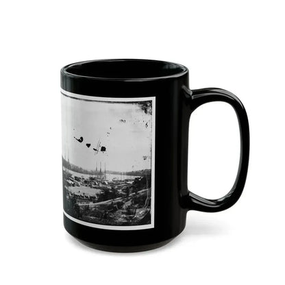 Broadway Landing, Appomattox River, Virginia. View Of Docks And Supply Boats (U.S. Civil War) Black Coffee Mug - Go Mug Yourself