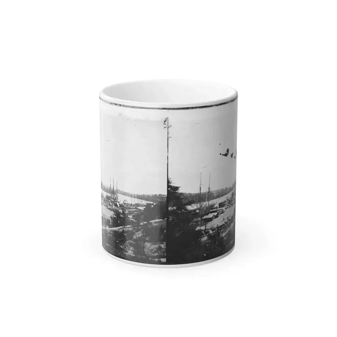 Broadway Landing, Appomattox River, Virginia. View of Docks and Supply Boats (U.S. Civil War) Color Changing Coffee Mug 11oz Default Title 11oz - Go Mug Yourself