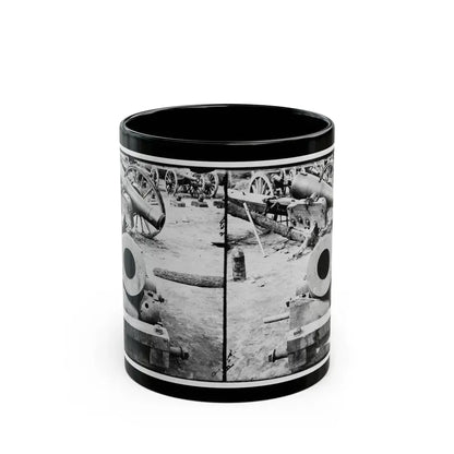 Broadway Landing, Appomattox River, Virginia. View Of Mortar And Artillery (U.S. Civil War) Black Coffee Mug 11oz - Go Mug Yourself